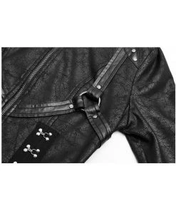 New In Punk Rave Underworld Coat Black