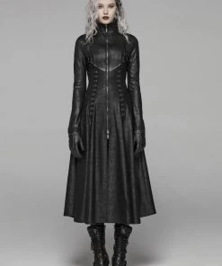New In Punk Rave Underworld Coat Black