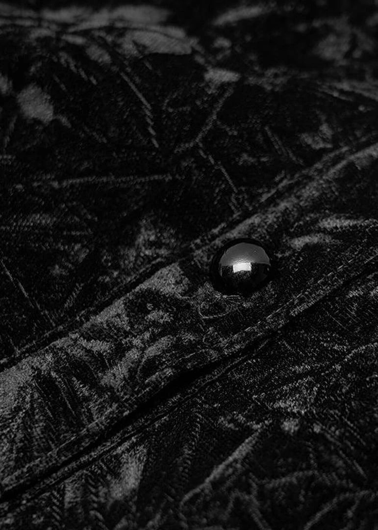 Punk Rave Luxuria Velvet Blouse Black New In