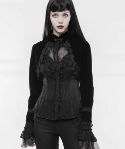 New In Punk Rave Romantic Velvet Bolero Black