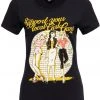 New In Queen Kerosin Girl Gang 50's Girlie T-Shirt Black