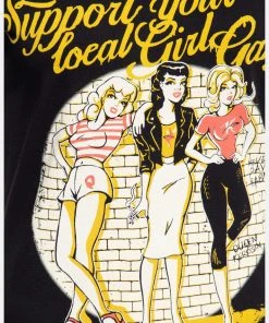 New In Queen Kerosin Girl Gang 50's Girlie T-Shirt Black