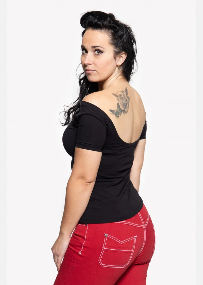 Queen Kerosin Vavavoom 50's Top Black New In