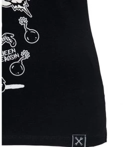 Queen Kerosin Boom Girly T-Shirt Black New In
