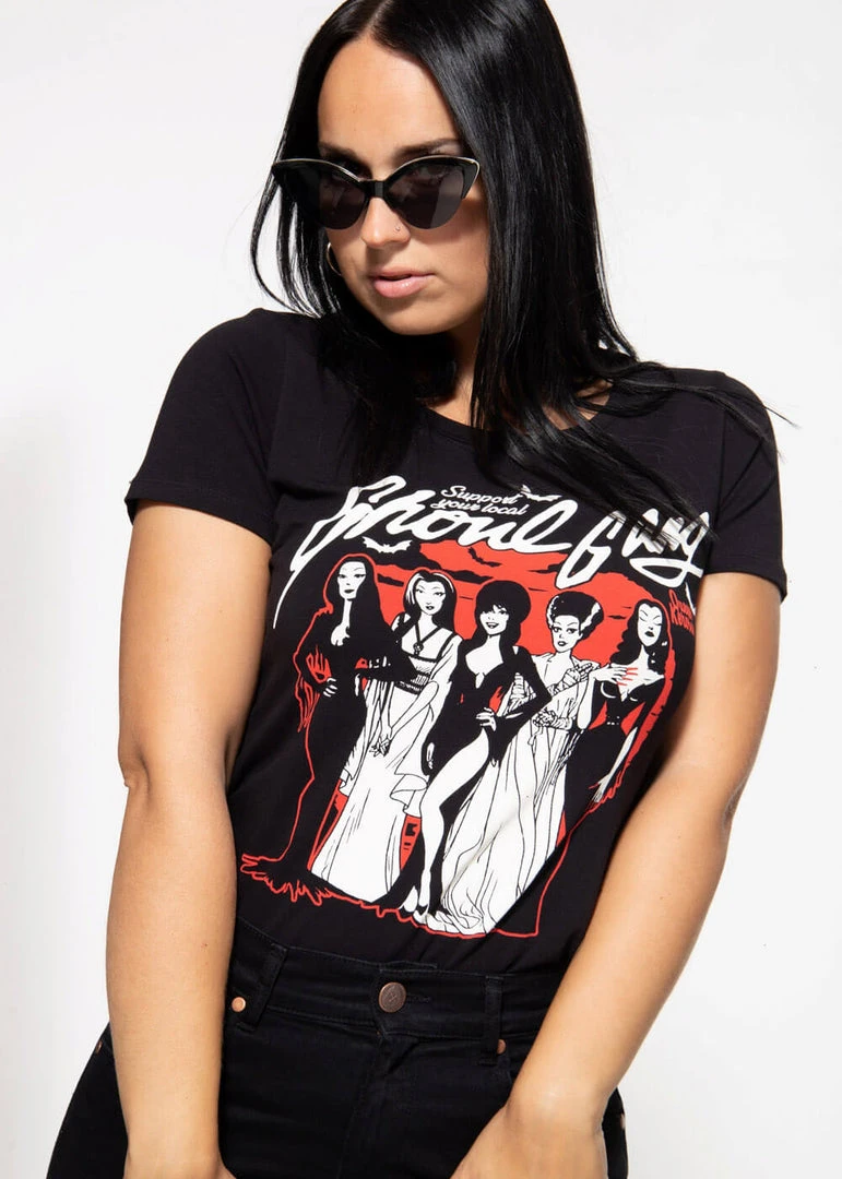 Queen Kerosin Ghoul Gang Girly T-Shirt Black New In