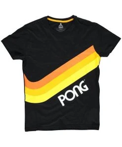 Retro Games Mens Atari Pong Wave T-Shirt Black