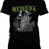 Retro Movies Beetlejuice Headstone Girly T-Shirt Black
