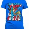 New In Retro Movies DC Comics Supergirl Girly T-Shirt Blue