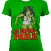 Retro Movies DC Comics She-Hulk Girly T-Shirt Green