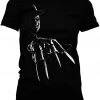 New In Retro Movies Nightmare On Elm Street Freddy Girly T-Shirt Black