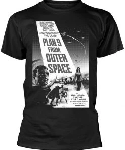 Retro Movies Plan 9 From Outer Space Poster T-Shirt Black New In