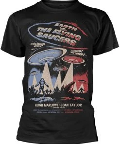 New In Retro Movies Earth Vs. The Flying Saucers T-Shirt Black