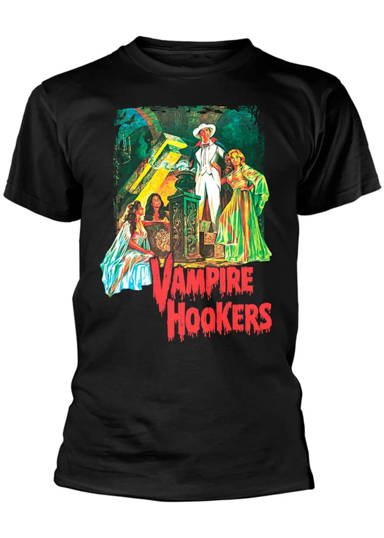 New In Retro Movies Vampire Hookers T-Shirt Black