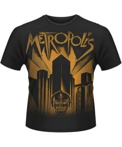Retro Movies Metropolis T-Shirt Black New In