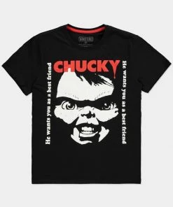 Retro Movies Mens Universal Chucky Best Friend T-Shirt Black