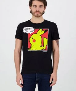 New In Retro Movies Pokémon Pika Pop T-Shirt Black