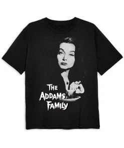 Retro Movies The Addams Family Morticia T-Shirt Black