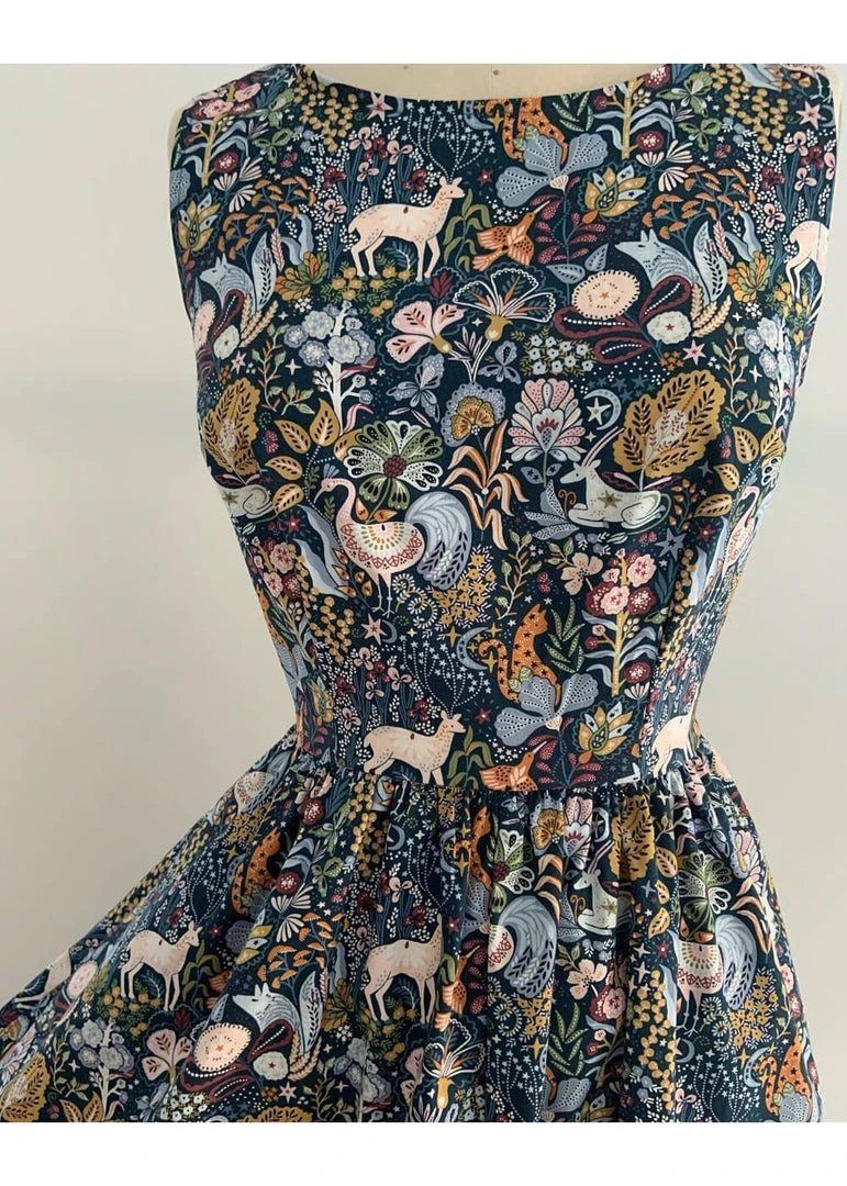 New In Retrolicious Majestic Midi 50's Swing Dress Multi