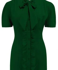 New In Rock N Romance Betsy 40's Blouse Green