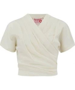 Rock N Romance Darla 40's Wrap Blouse Ivory