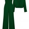 Rock N Romance Lana 50's Jumpsuit & Bolero Dark Green