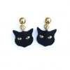 New In Rosita Bonita Little Black Cat Drop Earrings