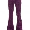 Run And Fly Run & Fly Mens Hendrix Corduroy 70's Flared Trousers Purple