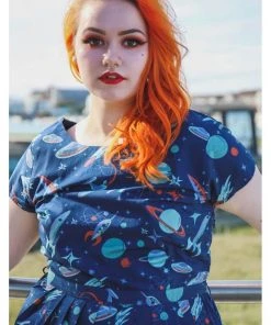 Run And Fly Run & Fly Outer Space 60's Dress Blue