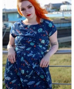 Run And Fly Run & Fly Outer Space 60's Dress Blue