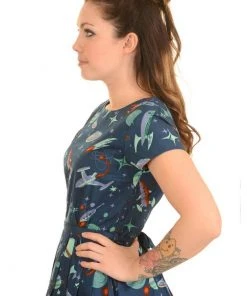 Run And Fly Run & Fly Outer Space 60's Dress Blue
