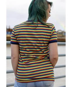 New In Run And Fly Rainbow Allover 70's Shirt Unisex