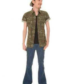 New In Run And Fly Mens Chalkboard 70's Shirt Grey