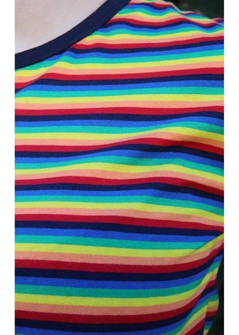 Run And Fly Run & Fly Rainbow Crop T-Shirt Multicolour New In