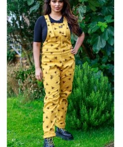 Run And Fly Run & Fly Bees Knees Twill 60's Dungarees Mustard