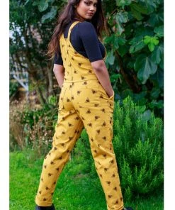 Run And Fly Run & Fly Bees Knees Twill 60's Dungarees Mustard
