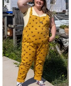 Run And Fly Run & Fly Bees Knees Twill 60's Dungarees Mustard