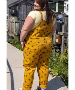 Run And Fly Run & Fly Bees Knees Twill 60's Dungarees Mustard