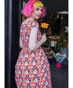 New In Run And Fly Vinyl Records 50's Dress Orange