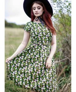 New In Run And Fly Swan Love 50's Dress Black