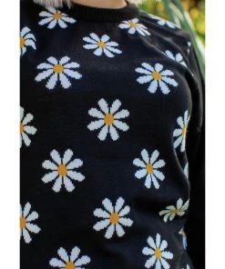 Run And Fly Run & Fly Daisy Chain 60's Sweater Black