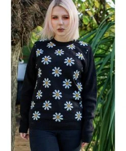 Run And Fly Run & Fly Daisy Chain 60's Sweater Black