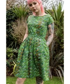 Run And Fly Run & Fly Camo Dino 50's Dress Green