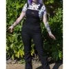 Run And Fly 70's Flared Dungarees Black