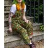 Run And Fly Run & Fly Katie Abey Mushroom Dungarees Green New In