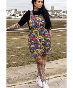 Run And Fly New In Run & Fly Katie Abey Positivity 60's Pinafore Dress Multi
