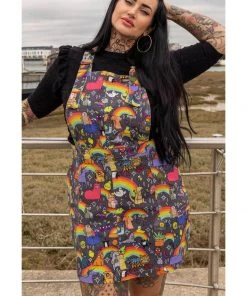 Run And Fly New In Run & Fly Katie Abey Positivity 60's Pinafore Dress Multi
