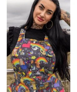 Run And Fly New In Run & Fly Katie Abey Positivity 60's Pinafore Dress Multi