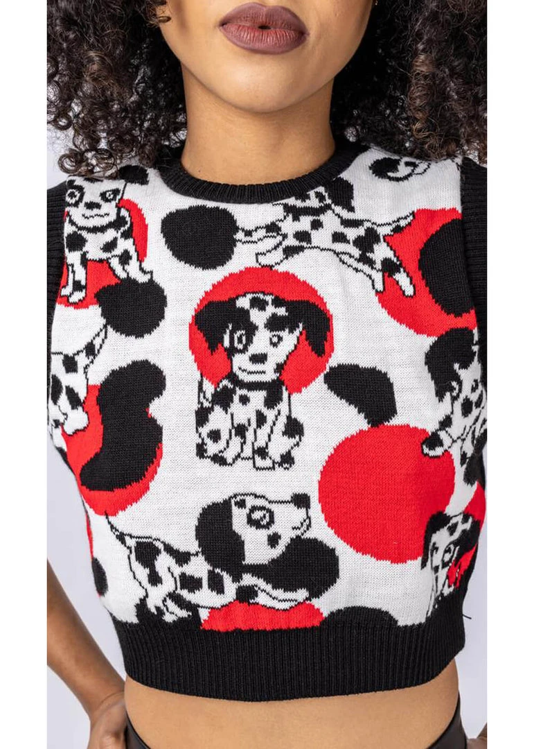 Run And Fly Run & Fly Doggie Cropped Knitted 70's Tank Top Black New In