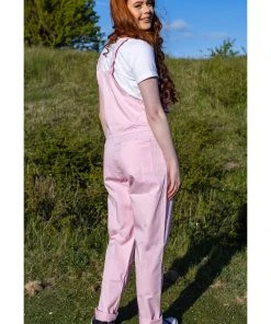 Run And Fly New In Run & Fly Lightweight Twill 70's Dungarees Cherryblossom
