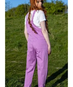 Run And Fly Run & Fly Lightweight Twill 70's Dungarees Violet New In